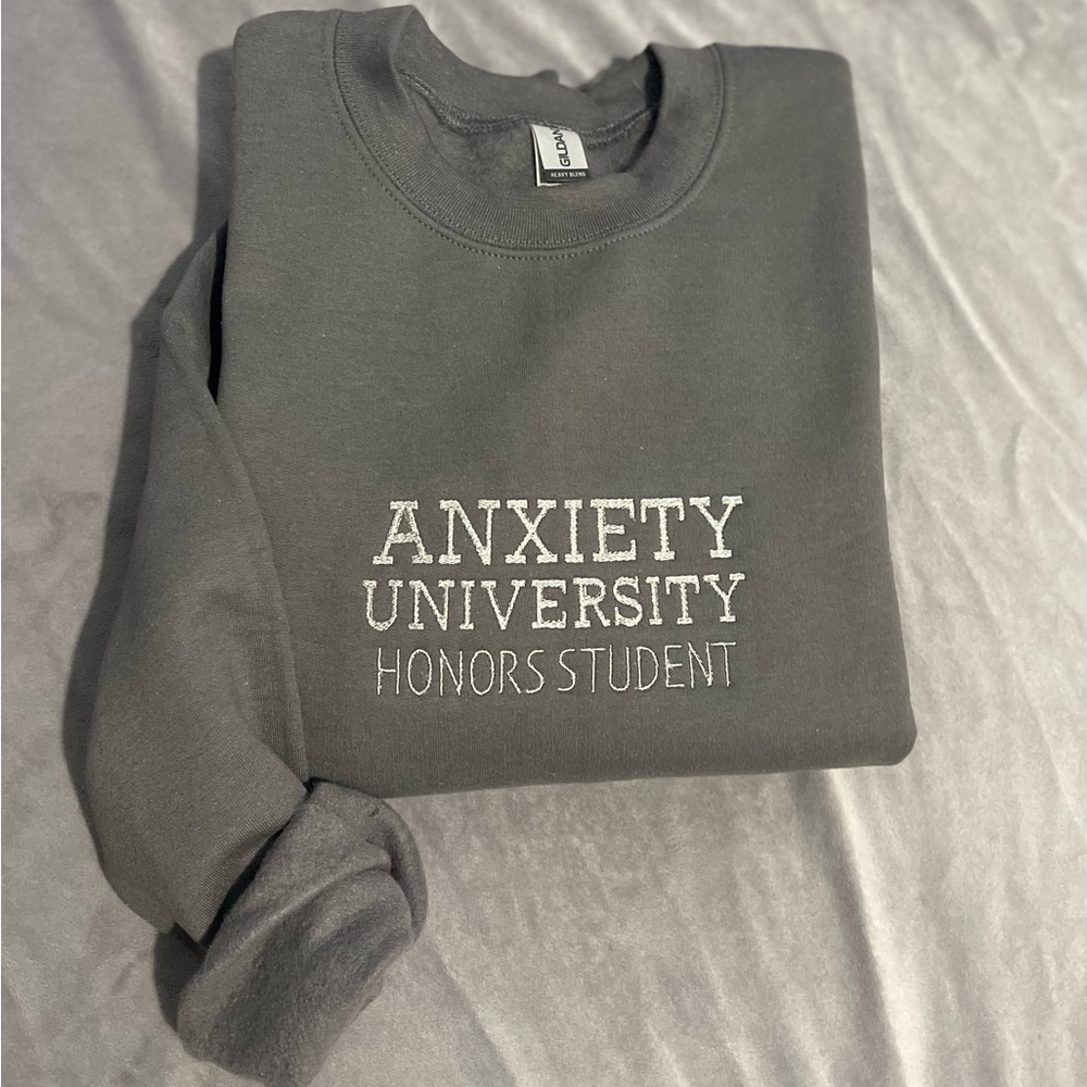 ANXIETY UNIVERSITY CREWNECK SWEATSHIRT